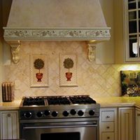 Tumbled Stone Backsplash With SimpliCover in Use